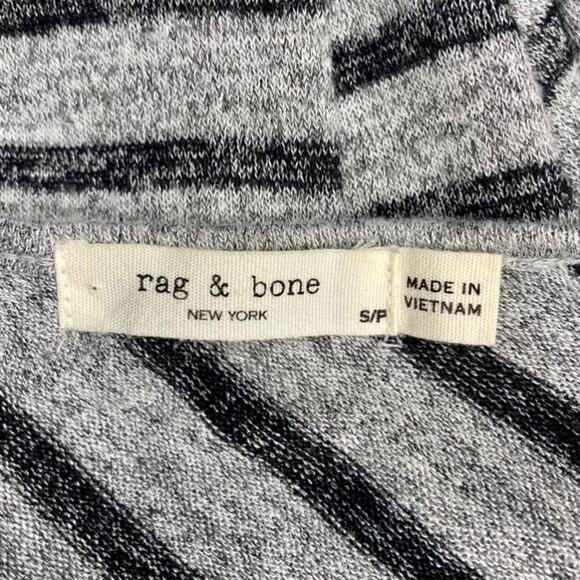 Rag & Bone Striped Hudson Vee Long Sleeve - Picture 6 of 9